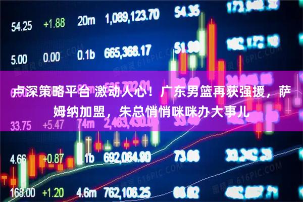 卢深策略平台 激动人心！广东男篮再获强援，萨姆纳加盟，朱总悄悄咪咪办大事儿